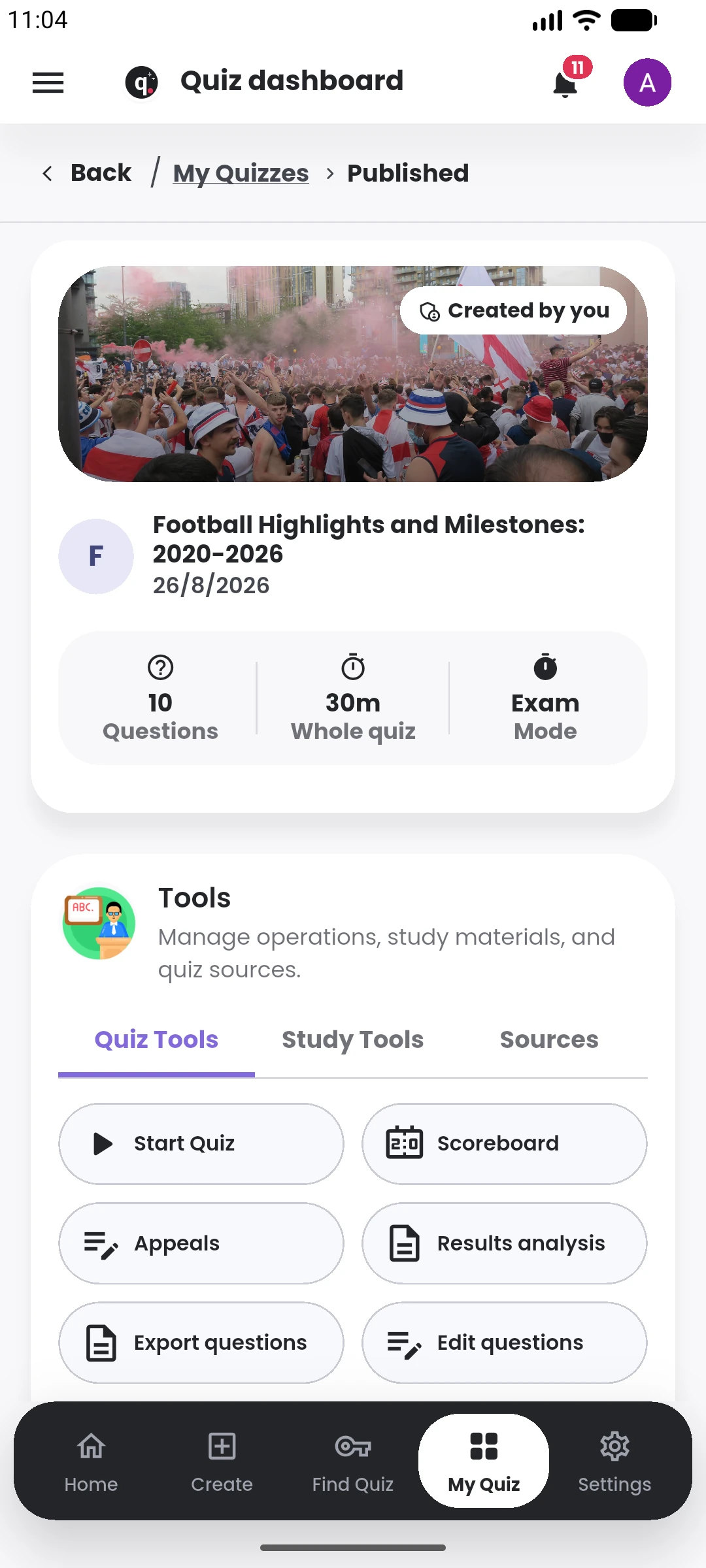 Keep working from one dashboard in the Quiyo mobile app.